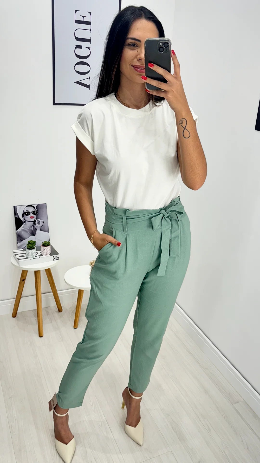 Calça alfaiataria linho