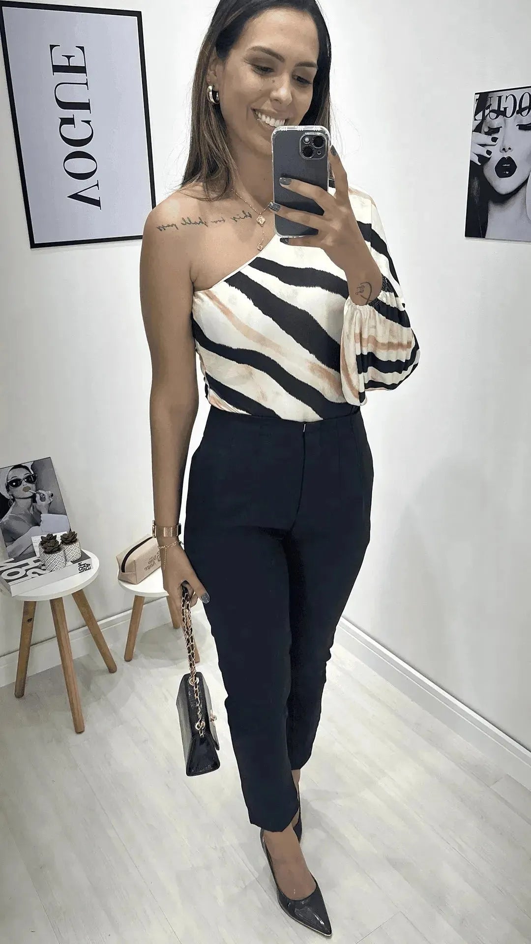 Calça alfaiataria estilo zara, Marrom, feito com tecido Poliéster, disponível na DuoAnge Store em Umuarama